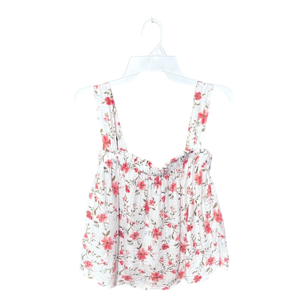 Lush Pink Petals floral lightweight top Small